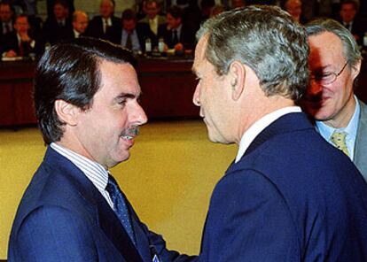 José María Aznar y George W. Bush, en una fotografía de archivo.