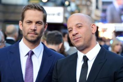 El fallecido Paul Walker y Vin Diesel en 2013. Diesel dice que la pérdida de su amigo es el golpe más duro de su vida.