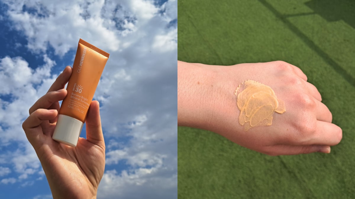 Prueba de textura del protector solar facial de Ole Henriksen.