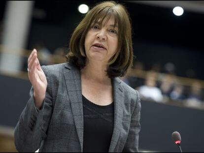 La eurodiputada alemana Rebecca Harms, copresidenta de Los Verdes.