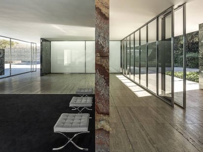 Interior del Pavelló Mies van der Rohe.