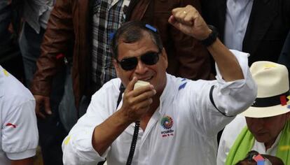 El presidente Rafael Correa, el 1 de mayo en Quito.