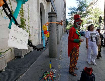 Un actor callejero, en el centro de Sevilla.
