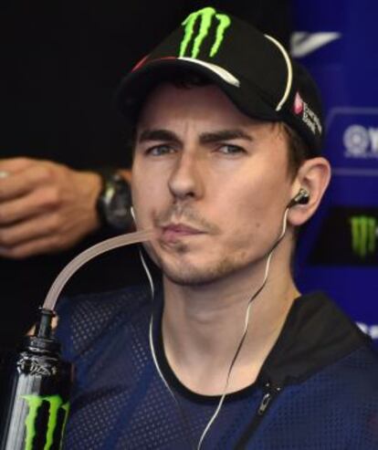 Jorge Lorenzo, antes del Gran Premio de Japón.