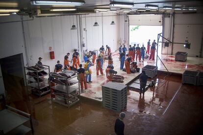 Sala de despiece de la empresa Frialba.