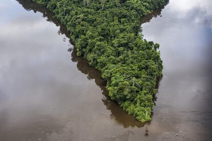 Península en medio del Jari, afluente del río Amazonas.