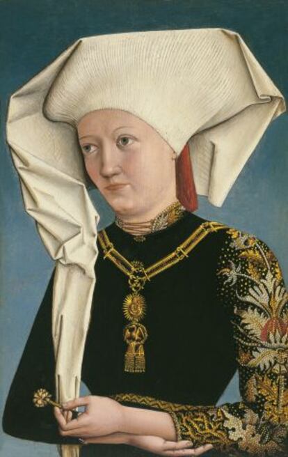 Anónimo alemán. 'Retrato de una dama con la Orden del Cisne', 1490.