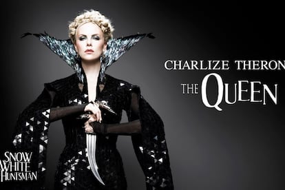 Charlize Theron. Blanca Nieves y la leyenda del cazador (Rupert Sanders, 2012)
	A la actriz sudafricana nadie le puede negar sus excelentes dotes camaleónicas a la hora de transformarse y dar un giro de 360 grados a su aspecto físico. Entre las reinas y madrastras que ha tenido que sufrir en sus carnes la princesa Blancanieves, estamos seguros que la suya pasará a la historia, al menos, por el mejor vestuario.