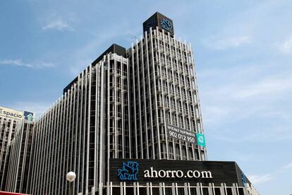 Antigua sede de Ahorro Corporación en el Paseo de la Castellana de Madrid. 