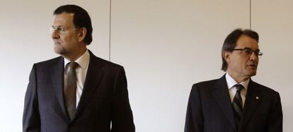 El presidente del Gobierno español, Mariano Rajoy, y el de la Generalitat, Artur Mas.