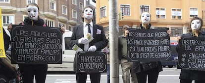 Protesta contra las cláusulas suelo.