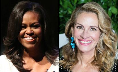 Michelle Obama y Julia Roberts.