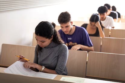 Examen de Selectividad, el 4 de junio en la Facultad de Derecho de la Universidad de Barcelona.