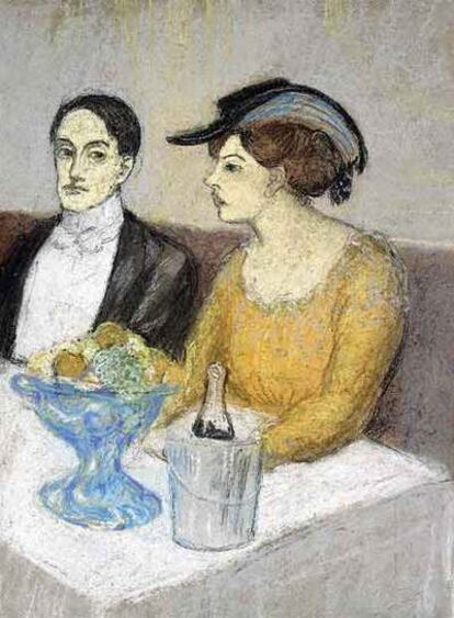 <i>Homme et femme à table</i>, de Picasso, con un valor estimado de entre 2,7 y 3,7 millones de euros, es una de las obras que saldrá a la puja en una subasta organizada por Sotheby's en su sede londinense, y que reunirá a algunos de los más destacados representantes del impresionismo junto a otros maestros modernos como Picasso, Cézanne, Pissarro, Gauguin o Modigliani.