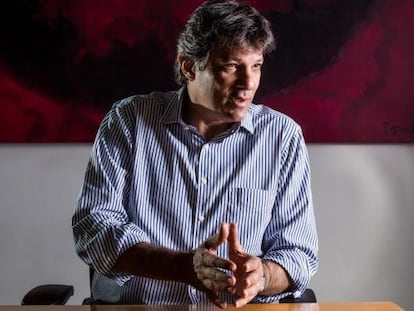 O prefeito Fernando Haddad, nesta quarta-feira. 