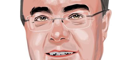 Caricatura de Tobías Martínez, CEO de Cellnex Telecom.