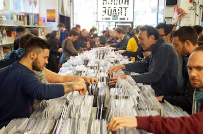 Record Store Day el pasado año en la tienda Rough Trade East, en Brick Lane, de Londres.