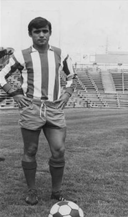 Ramón, con la camiseta del Atlético.