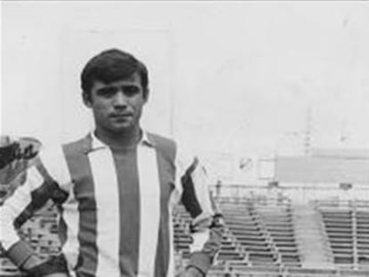 Ramón, con la camiseta del Atlético.