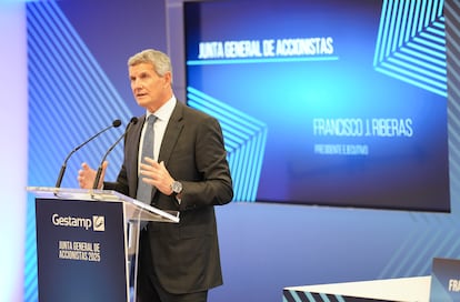 Francisco J. Riberas, durante la junta de Gestamp.