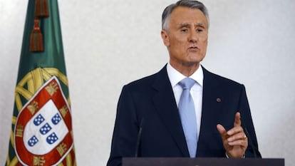 El presidente de Portugal, Aníbal Cavaco Silva, en su discurso.