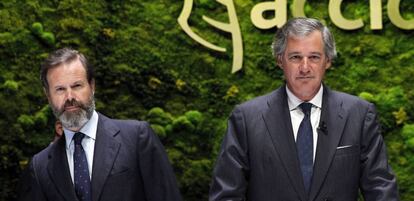 Juan Ignacio Entrecanales y José Manuel Entrecanales, vicepresidente y presidente de Acciona, respectivamente.