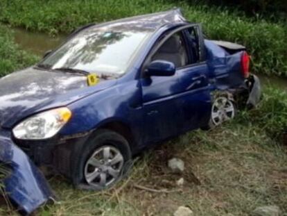 Imagen del veh&iacute;culo accidentado.
 