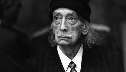 Salvador Dalí el 1980, nou anys abans de morir, quan va ser reconegut per la Generalitat.