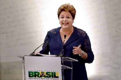 La presidenta Dilma Rousseff, en una conferencia en octubre.