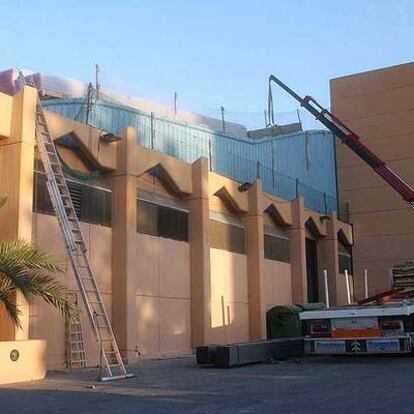 La zona del Palacio de Congresos de Marbella en la que se produjo ayer uno de los accidentes mortales.