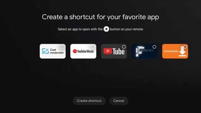 Elegir App para mando Android TV