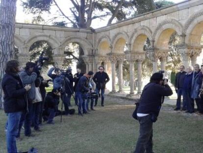 Los miembros de la nueva Focus Engelhorn posando en el claustro, este martes.