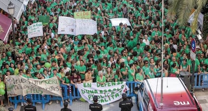 Manifestación en contra del trilingüismo en Baleares.