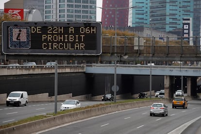 Circulación en la C-31, en L'Hospitalet de Llobregat.