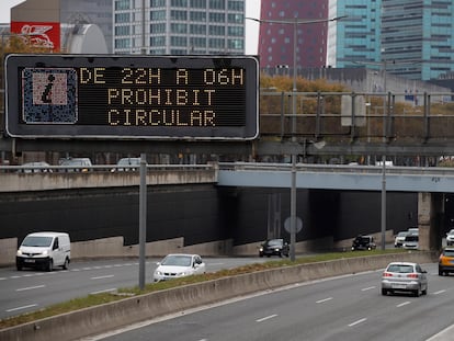 Circulación en la C-31, en L'Hospitalet de Llobregat.