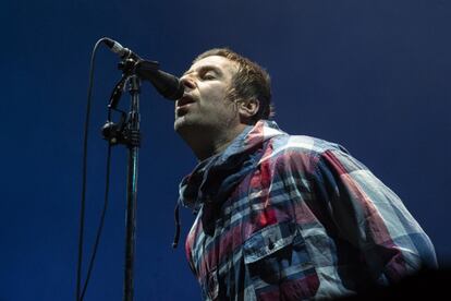 El cantante Liam Gallagher actúa durante el festival BBK Live celebrado en Bilbao.