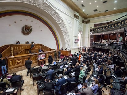 Sessão da Assembleia Nacional da Venezuela.