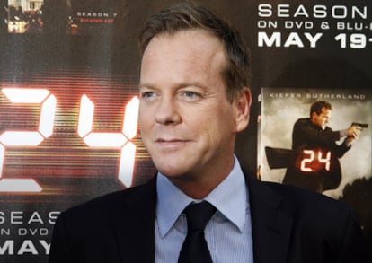 Kiefer Sutherland, protagonista y productor de la serie <i>24</i>, en una imagen de 2009