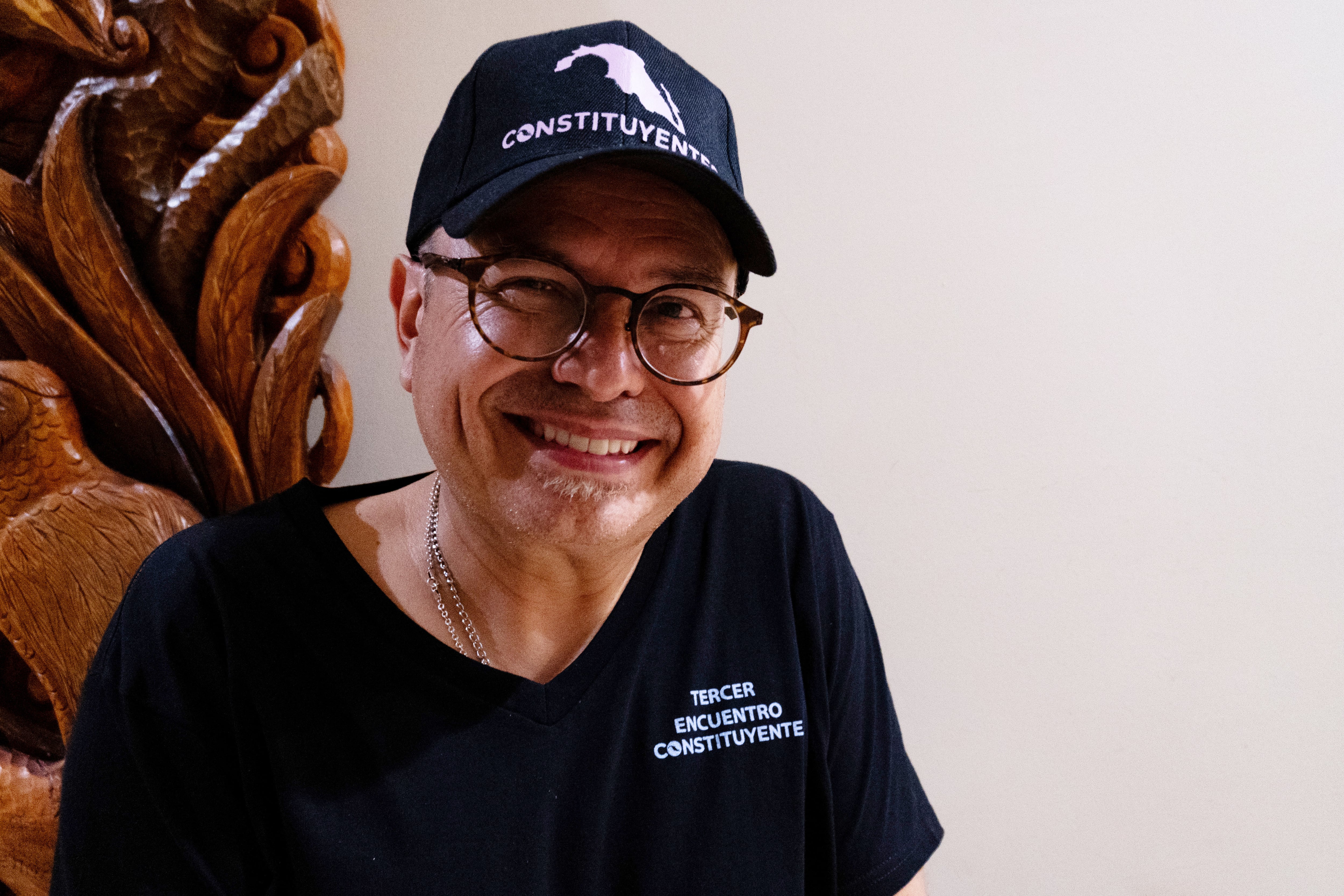 Óscar Curiel, activista por los derechos de las personas con discapacidad, en Valladolid, Yucatán, el 1 de noviembre.