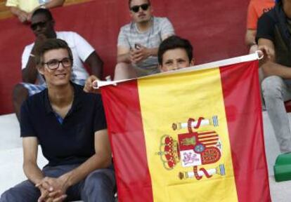 Aficionados que siguieron el entrenamiento de La Roja.