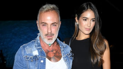 Gianluca Vacchi y Sharon Fonseca, en la semana de la moda de Milán, el pasado septiembre.