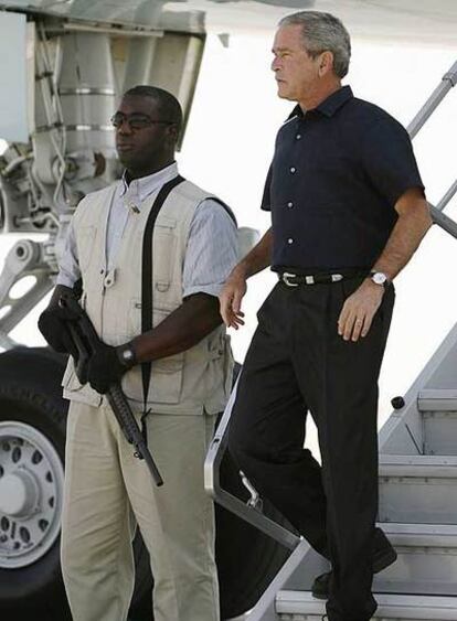 George Bush, en la visita que realizó a Irak a principios de mes.