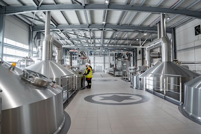 La nueva fábrica de Estrella Galicia, en Morás (A Coruña), el pasado 15 de julio.