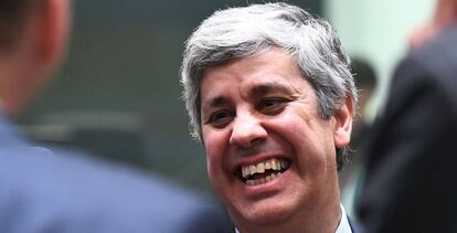El ministro de Hacienda de Portugal y nuevo presidente del Eurogrupo, Mário Centeno, el lunes en Bruselas