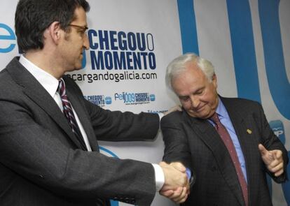 Feijóo y Baltar, durante la campaña de 2009 que convirtió al primero en presidente de la Xunta.