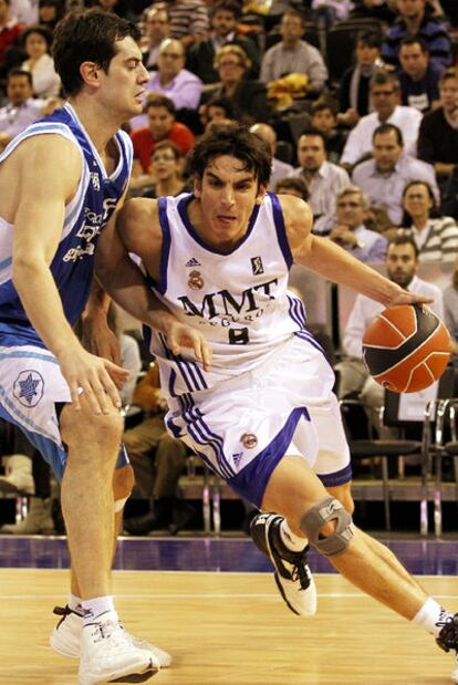 Carlos Suárez, ayer ante el Lagún Aro en el Madrid Arena.