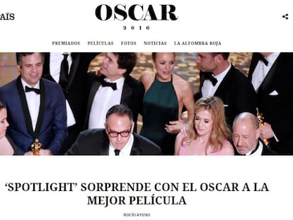 Así te hemos contado en EL PAÍS la gala de los Oscar 2016.