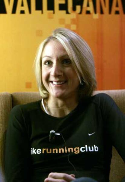 Paula Radcliffe, durante la entrevista.