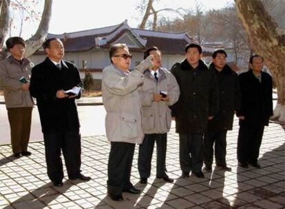 El presidente norcoreano en Sariwon.