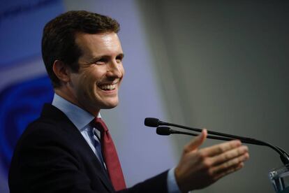 Pablo Casado, aquest dilluns a Madrid.